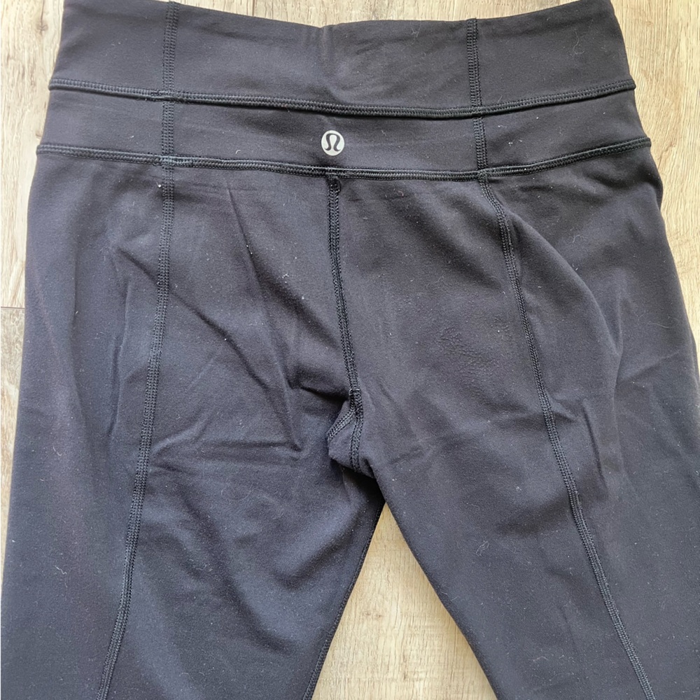 Straight Leg Lulu Lemon Leggings - Black